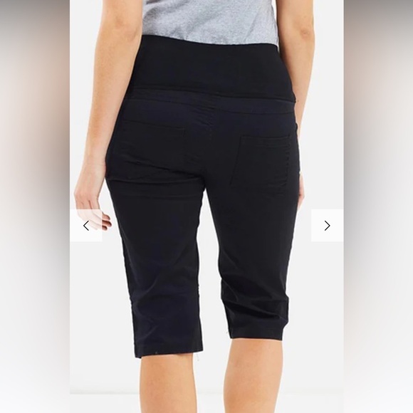 NWT Angel Maternity Knee Length Comfortable Cotton Shorts in Black - Picture 3 of 9